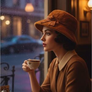 Vintage Empress Francis Berman Fashions Women’s Cloche Faux Fur Hat w/ Bow